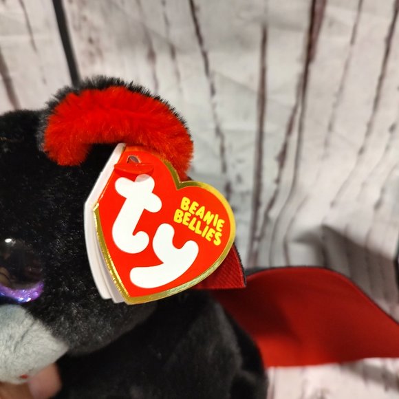 NEW 2022 Ty Beanie Baby Bellies BEARLA the Halloween Vampire Bear (6 Inch) NWT - Picture 3 of 6